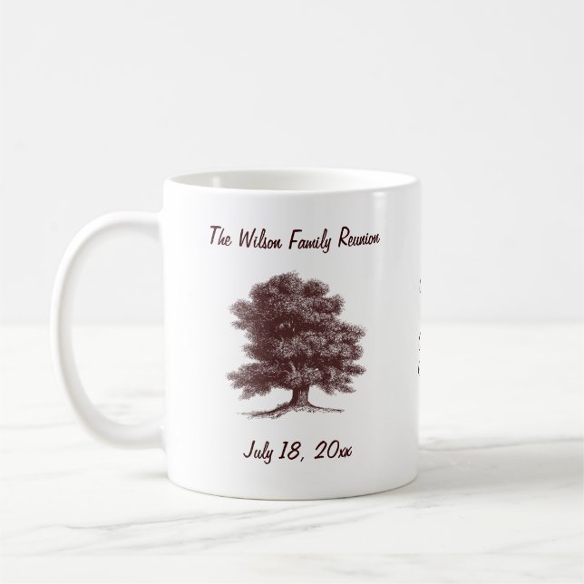 Personalisiertes Familien-Wiedersehen Kaffeetasse (Links)