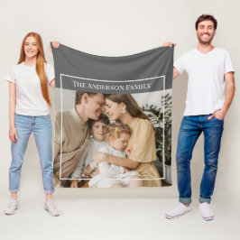 Personalisiertes Familienfoto | Benutzerdefinierte Fleecedecke