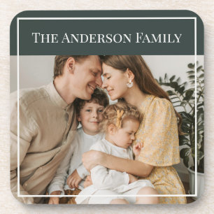 Personalisiertes Familienfoto   Benutzerdefinierte Getränkeuntersetzer