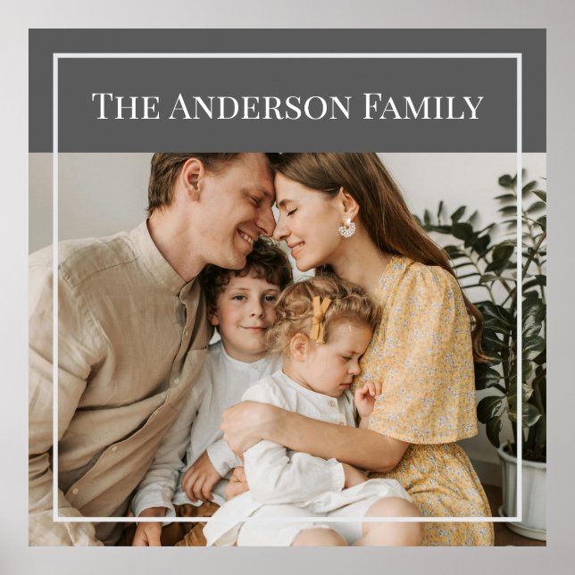 Personalisiertes Familienfoto | Benutzerdefinierte Poster (Vorne)