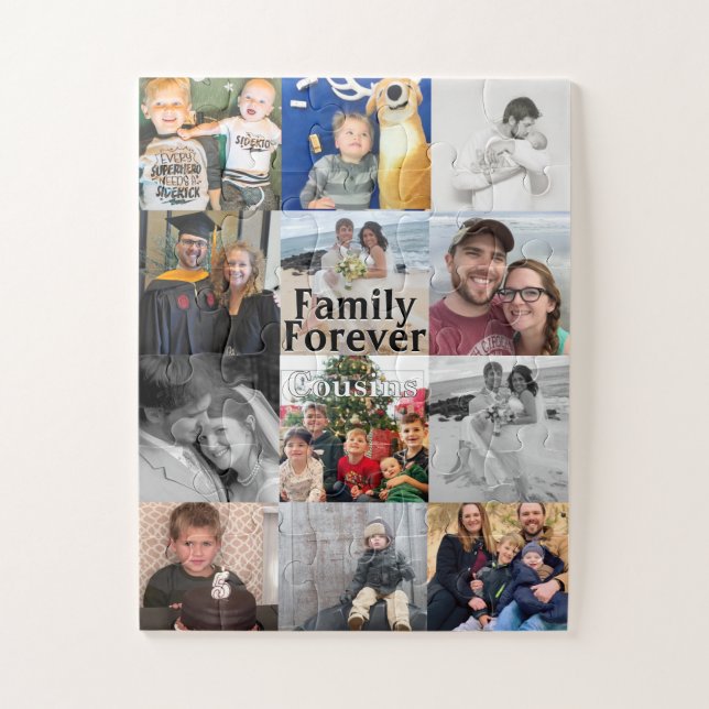 Personalisiertes Familienfoto Collage Jigsaw Puzzl (Vertikal)