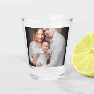 Personalisiertes Familienfoto nach Maß Schnapsglas