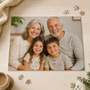 Personalisiertes Familienfoto-Puzzle für Großelter
