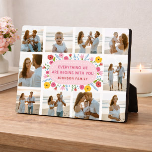 Personalisiertes Familienfoto-Schild als Geschenk Fotoplatte