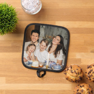 Personalisiertes Familienfoto Topflappen