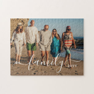 Personalisiertes Familienfoto- und Text-Puzzle