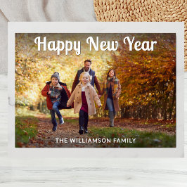 Personalisiertes Familienfoto zum glücklichen neue Folien Feiertagskarte