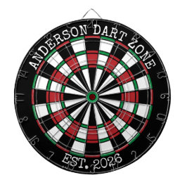 Personalisiertes Familienname-Dartboard Man Cave Dartscheibe