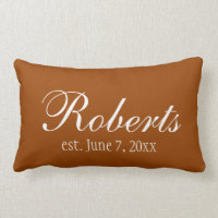 Personalisiertes Familienname-gebranntes orange