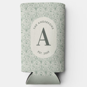 Personalisiertes Familienname-Monogramm Sagegrün D Selters Dosenkühler