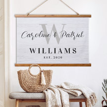 Personalisiertes Familiennamenschild aus Stoff