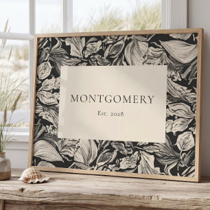 Personalisiertes Familiennamensposter Farmhouse-De Poster