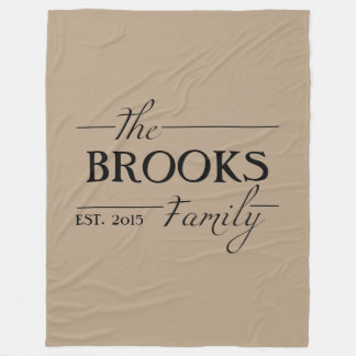 Personalisiertes Familiennamethrow-Decken-Geschenk Fleecedecke