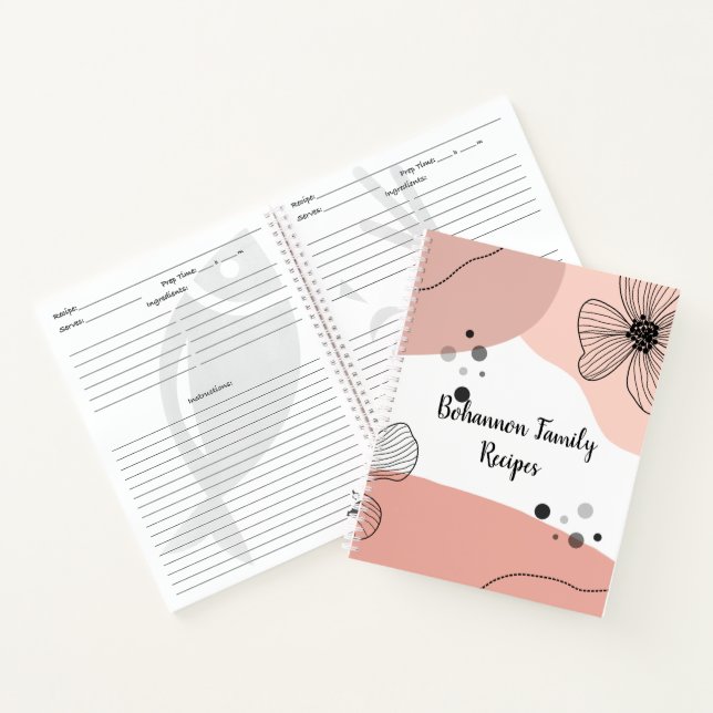 Personalisiertes Familienrezept Notizbuch (Innenseite)