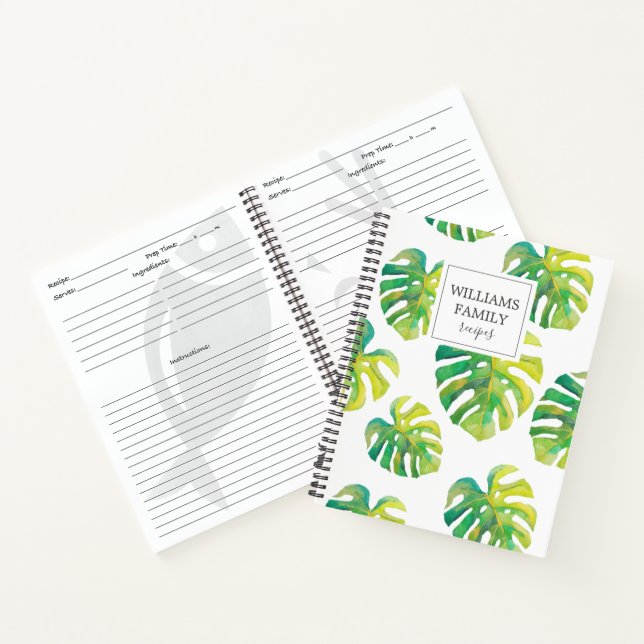 Personalisiertes Familienrezept Notizbuch (Innenseite)