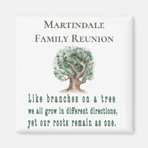 Personalisiertes Familienstammbaum-Treffen Magnet