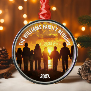 Personalisiertes Familientreffen-Foto 2025 Weihnac Ornament Aus Metall