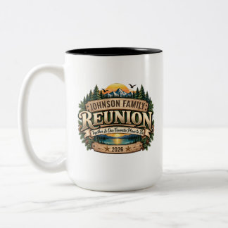 Personalisiertes Familientreffen Rustikaler Bergse Zweifarbige Tasse