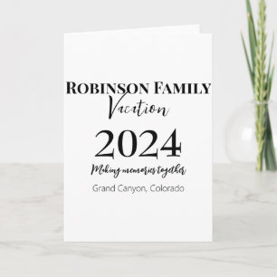 Personalisiertes Familienurlaub T-Shirt Karte