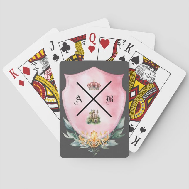 Personalisiertes Familienwappen Spielkarten (Rückseite)