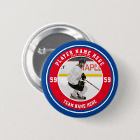 Personalisiertes Family Blue Red Team Eishockey