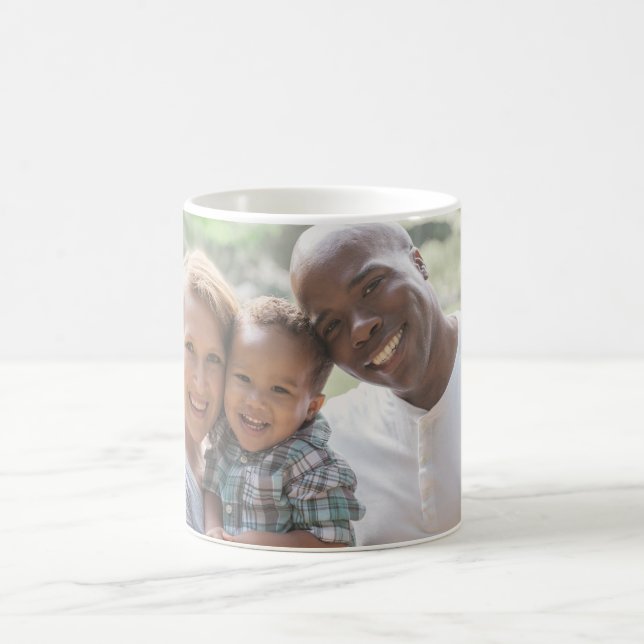 Personalisiertes Family Foto Design Eigene Upload  Kaffeetasse (Mittel)