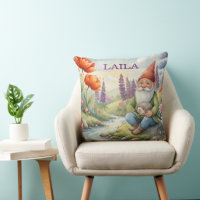 Personalisiertes fantastisches Gnom-Blumenkissen