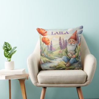 Personalisiertes fantastisches Gnom-Blumenkissen Kissen