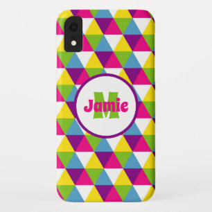 Personalisiertes, farbiges Dreiecke-Muster Case-Mate iPhone Hülle