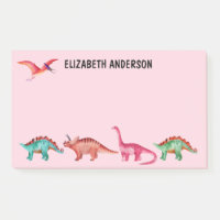 Personalisiertes farbiges Wasserfarben-Dinosaurier