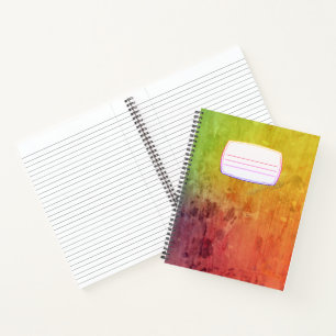 Personalisiertes Farbklecks-Kompositions-Notizbuch Notizbuch