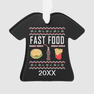 Personalisiertes Fast Food Ugge Weihnachtssüß Ornament