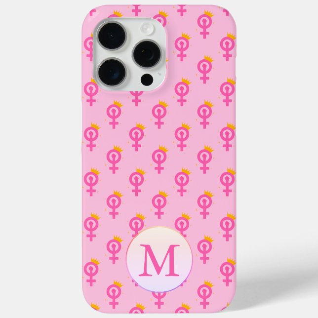 Personalisiertes Feministenrosa Case-Mate iPhone Hülle (Rückseite)
