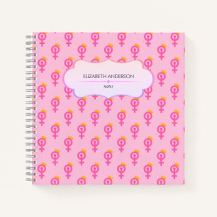 Personalisiertes Feministenrosa Notizbuch