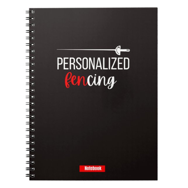 Personalisiertes Fencing-Notebook Notizblock (Vorderseite)