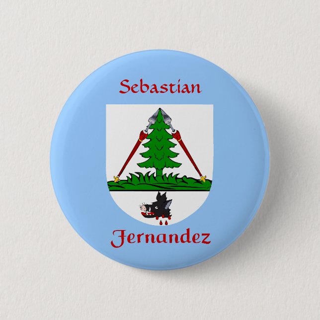 Personalisiertes Fernandez Historisches Schild Button (Vorderseite)