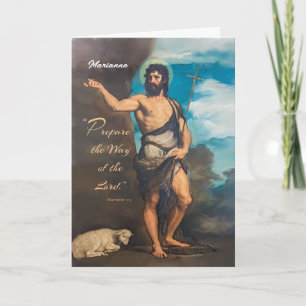 Personalisiertes Fest Johannes des Täufers Vorbere Karte