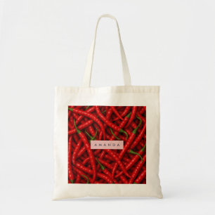 Personalisiertes fett rotes Chili-Pfeffer-Muster Tragetasche