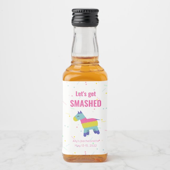 Personalisiertes Fiesta-Themenlabel Alkoholflaschenetikett (Vorderseite)