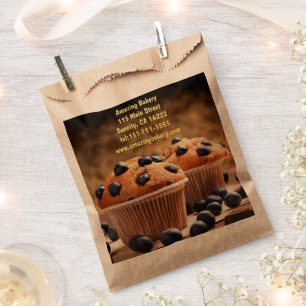 Personalisiertes Firmenlogo Blueberry Muffin Geschenktütchen