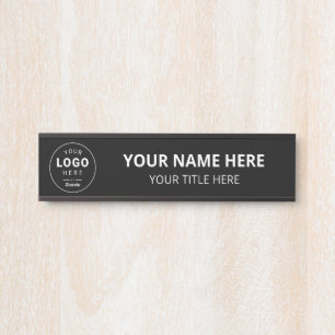 Personalisiertes Firmenlogo Geschäft Türschild