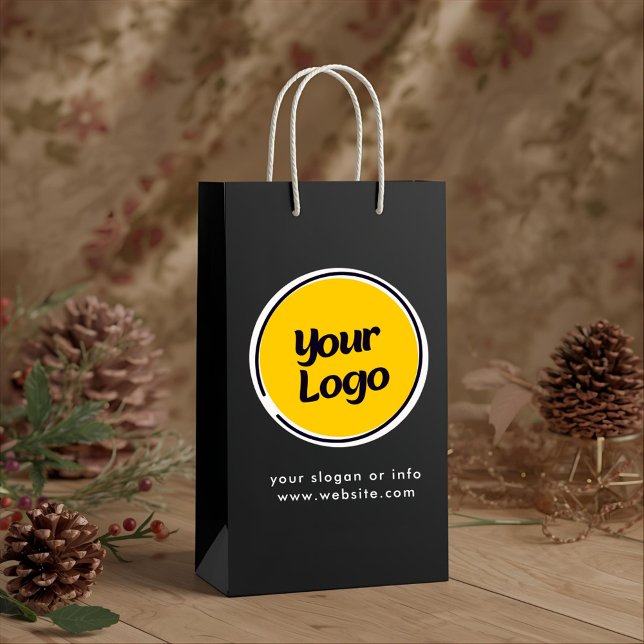 Personalisiertes Firmenlogo  | Individuelles Gesch Mittlere Geschenktüte (Von Creator hochgeladen)