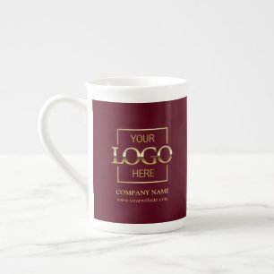 Personalisiertes Firmenlogo-Mitarbeitergeschenk Prozellantasse