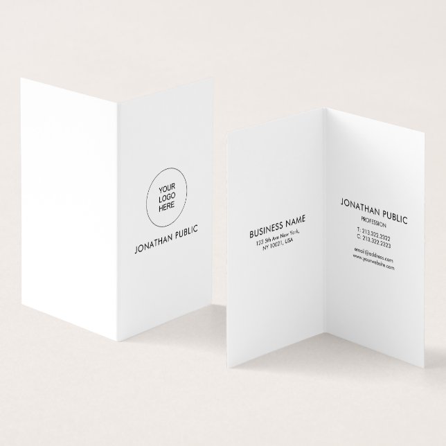 Personalisiertes Firmenlogo Modernes, vertikal gek Visitenkarten (Innenseite und Außenseite)