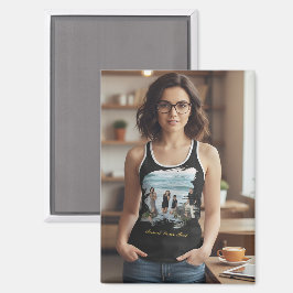 Personalisiertes Firmenlogo oder Bildrechteck Magnet