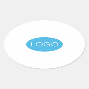 Personalisiertes Firmenlogo Ovaler Aufkleber