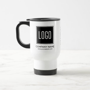Personalisiertes Firmenlogo und QR-Code Reisebecher