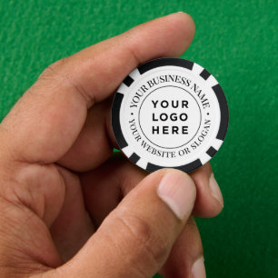 Personalisiertes Firmenlogo und Text Elegant Pokerchips