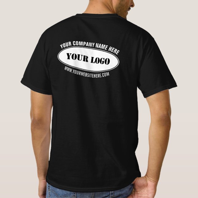 Personalisiertes Firmenlogo und Text-T - Shirt (Rückseite)