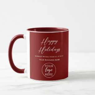Personalisiertes Firmenlogo Weihnachtsfeiertage Tasse